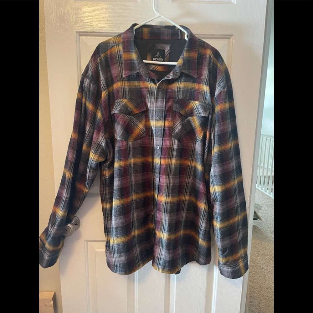 Men’s lined flannel by Prana size xxl